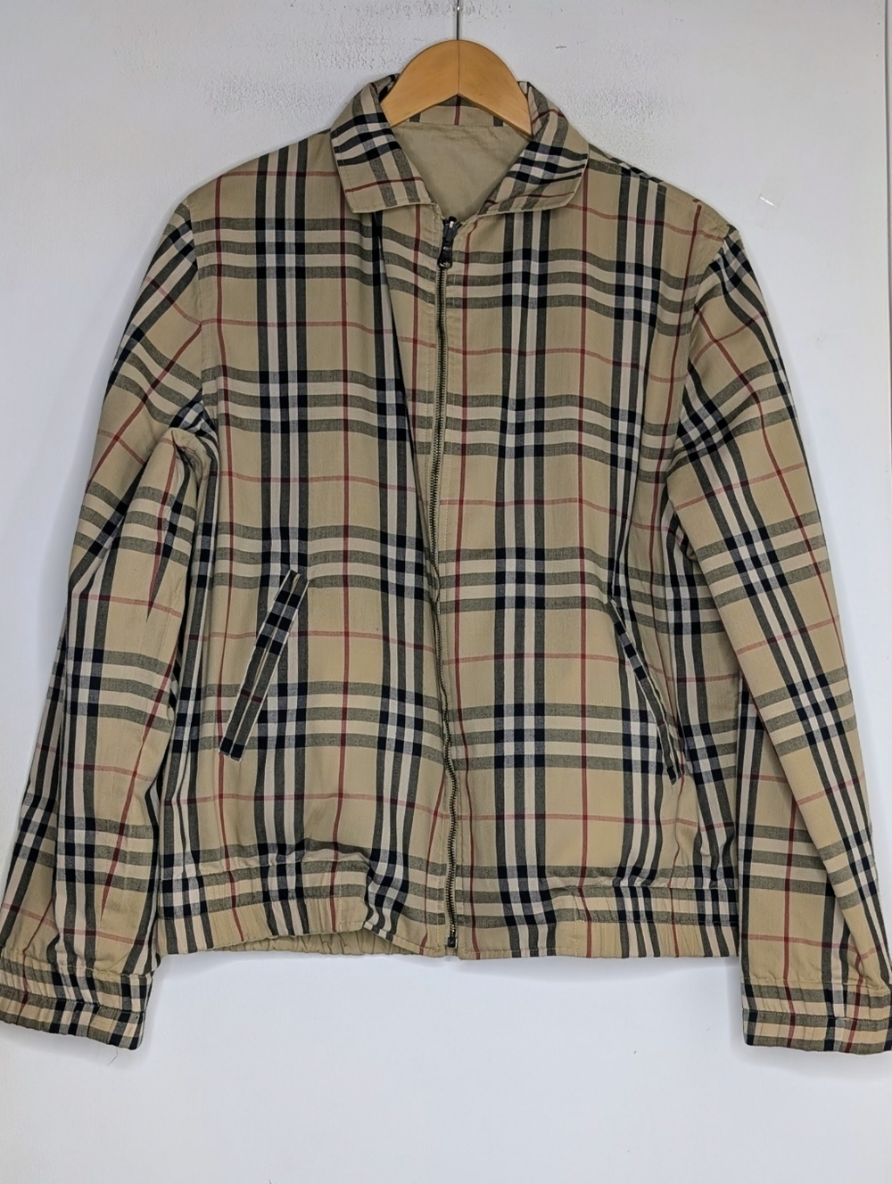 Burberry Nova Check Reversible Jacket Men’s XL Authentic Vintage